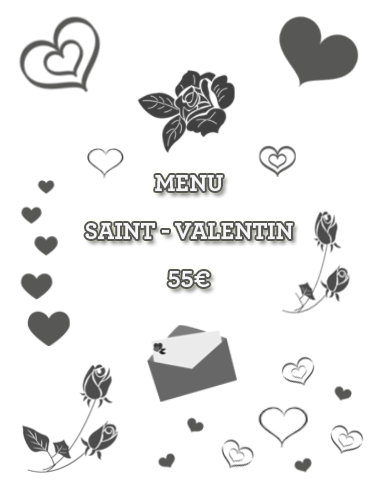 menu saint valentin